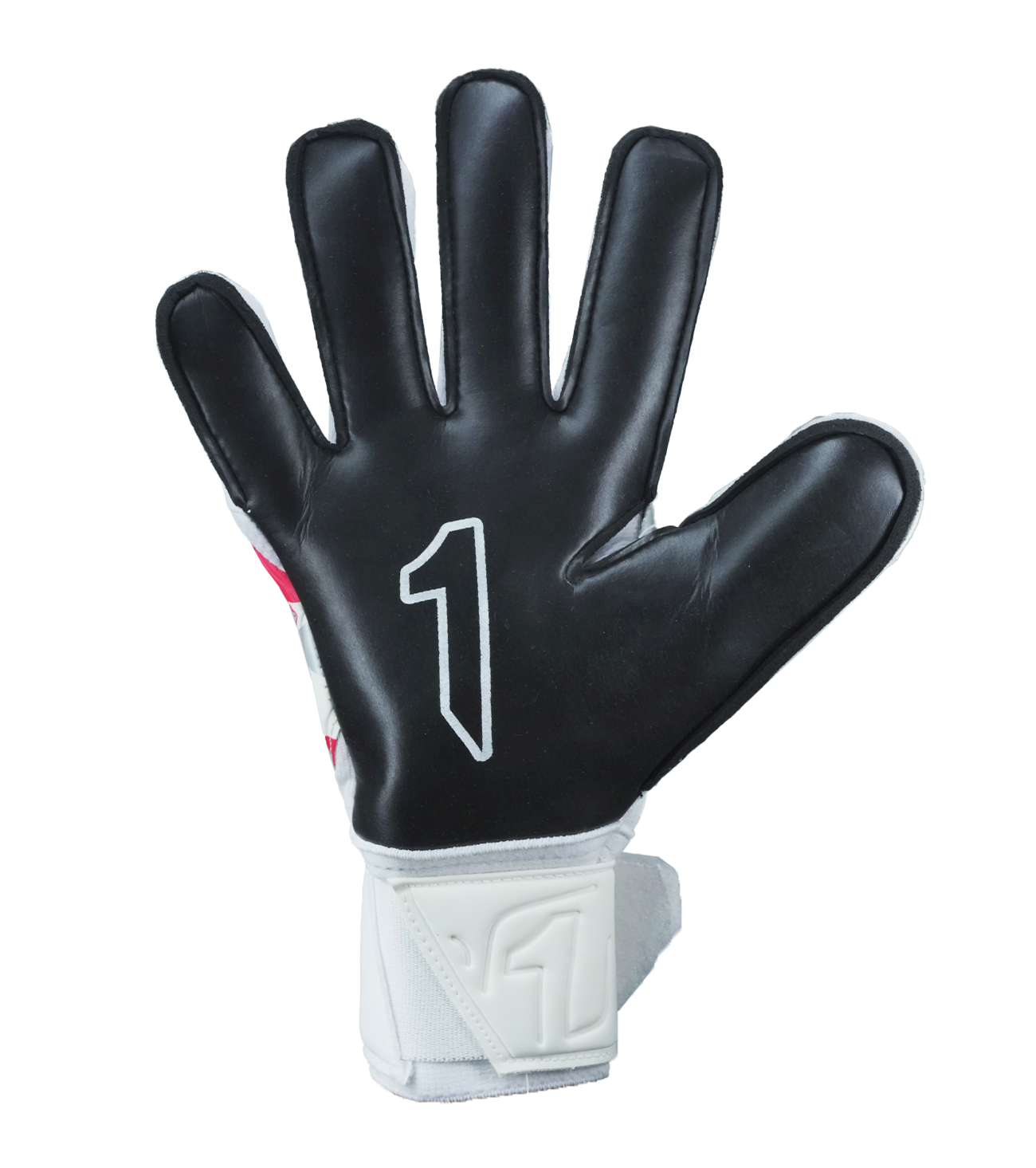 Guantes de portero de fútbol Rinat Meta Tactik GK Semi Blanco, con palma Super Softy XP, corte ergonómico, dorso sintético transpirable y cierre elástico de 2 piezas. Disponibles en UnoKeeper.