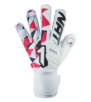 Guantes de portero de fútbol Rinat Meta Tactik GK Semi Blanco, con palma Super Softy XP, corte ergonómico, dorso sintético transpirable y cierre elástico de 2 piezas. Disponibles en UnoKeeper.