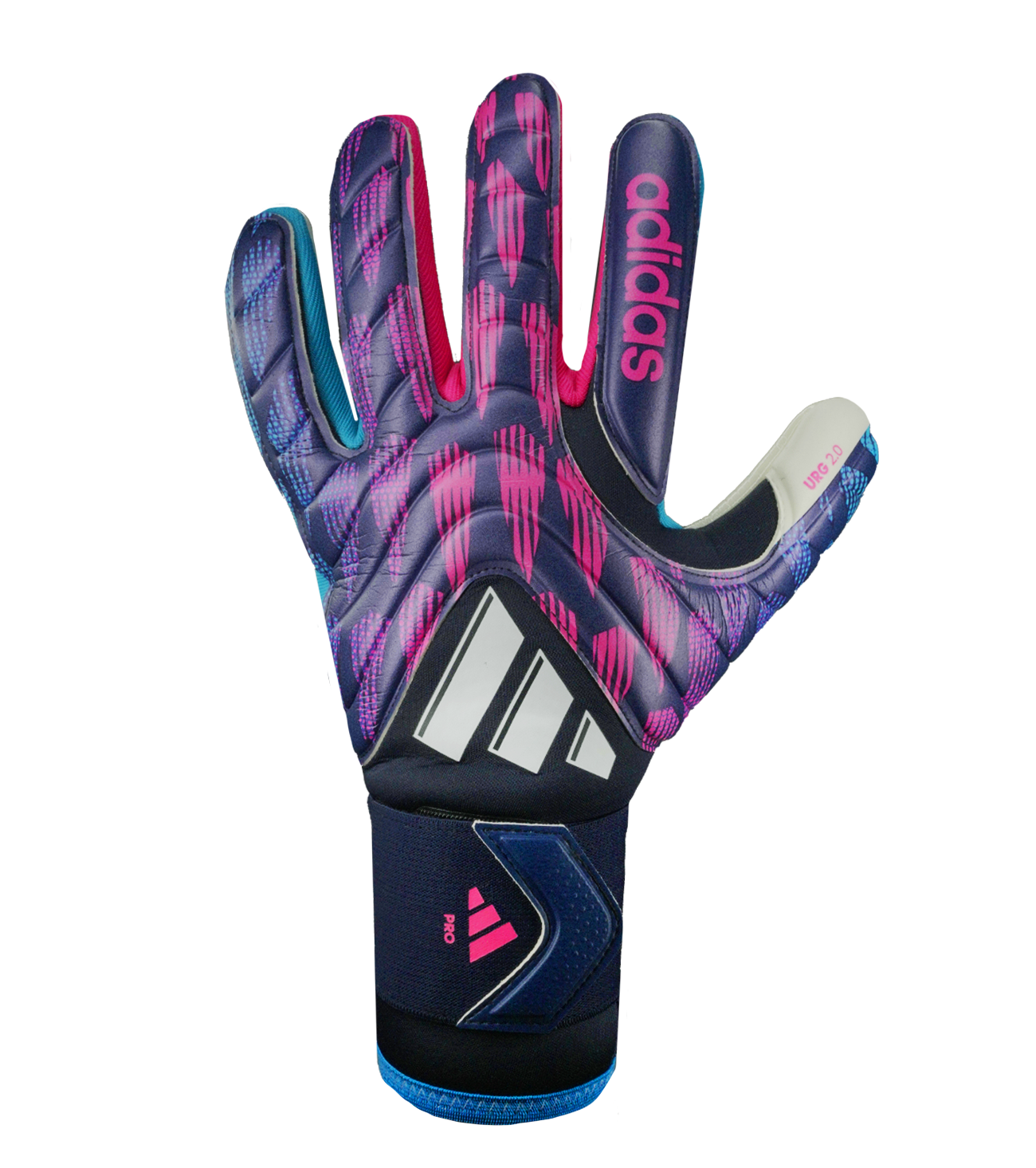 Guantes de portero de fútbol Adidas Copa GL Pro – corte clásico ceñido con palma URG 2.0 y zona Anti Abrasión para agarre sólido, dorso de látex Mesh Oberhand con Thumb Wrap para flexibilidad y protección, y cierre de correa Elastic Strap seguro y estable. Rendimiento, control y confort profesional. Disponibles en UnoKeeper.