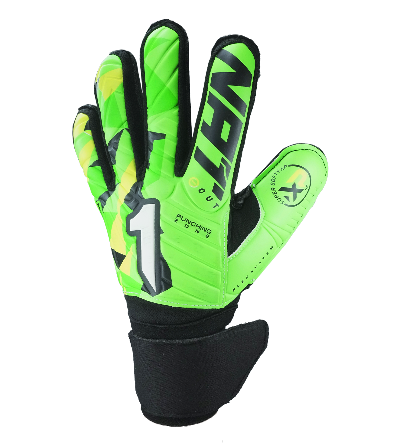 Guantes de portero de fútbol Meta Tactik GK Semi, con palma Super Softy XP, corte ergonómico, dorso sintético transpirable y cierre elástico de 2 piezas. Disponibles en UnoKeeper.
