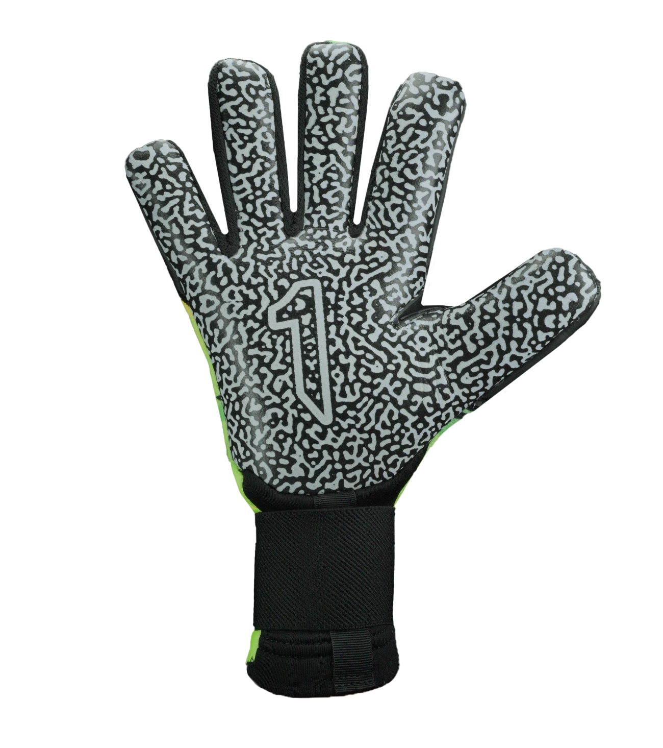 Guantes de portero Aries X Prime Blue, modelo de tercera generación con palma alemana AXG® de agarre excepcional en mojado, corte técnico Arrow Cut que combina ergonomía y mayor superficie de contacto, dorso con aplicaciones de goma protectoras sobre malla transpirable y cierre de muñequera tejida con doble anclaje y látex extendido. Guantes de portero de futbol de gama alta, diseñados para porteros de élite que buscan máximo rendimiento, precisión y control en cualquier condición. Disponibles en UnoKeeper.
