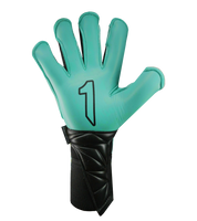 Guantes de portero de fútbol Rinat Xtreme Guard Dominius Pro Aqua – corte Ergo-Roll ergonómico con palma de látex alemán de alta calidad para agarre superior en condiciones húmedas, dorso de neopreno con volumen en dedos y nudillos para protección y ligereza, y cierre de muñequera elástica con cintillo bronce removible. Rendimiento, control y confort en cualquier clima. Disponibles en UnoKeeper.