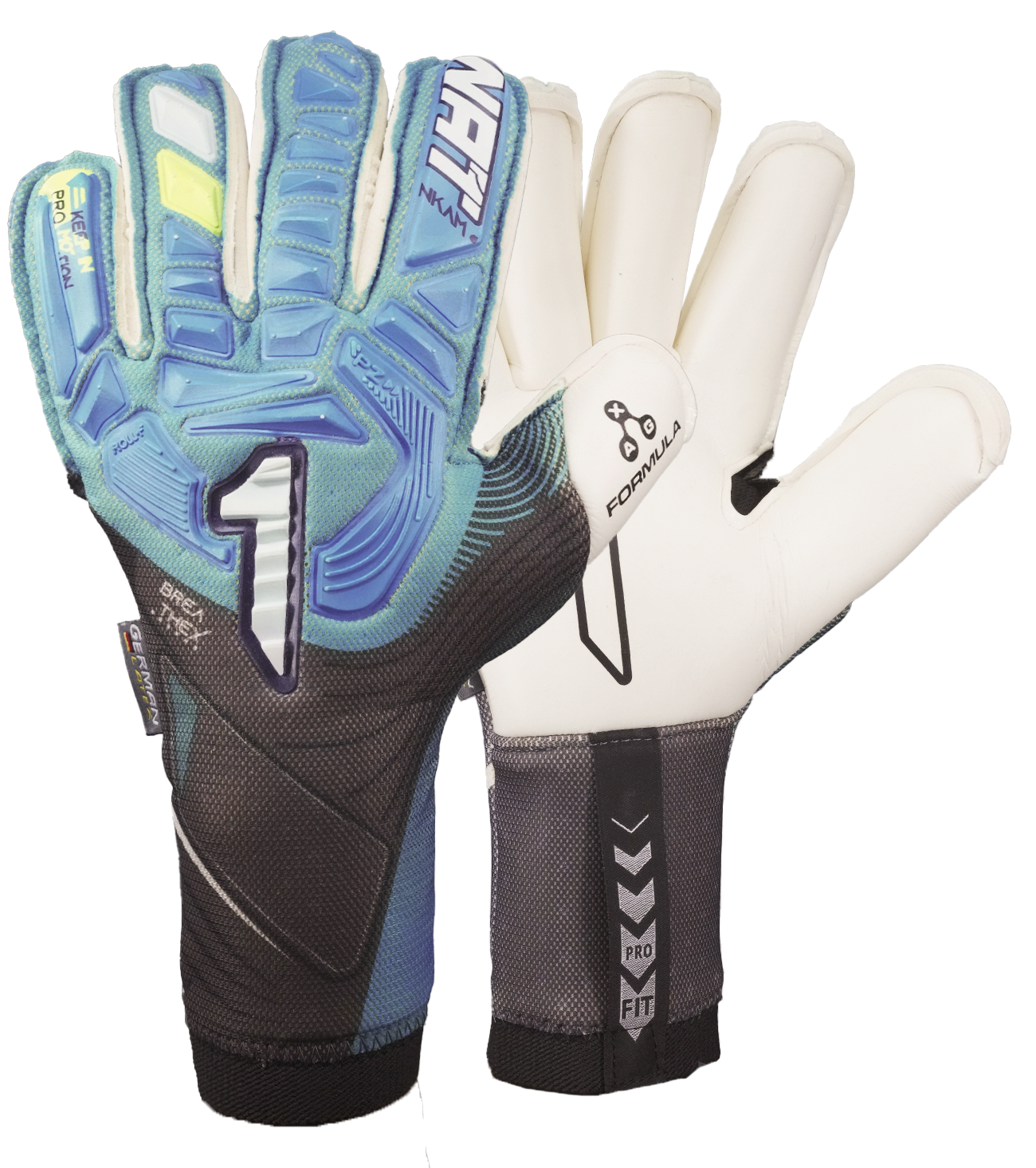 Guantes de portero de futbol Rinat Nkam Pro Azul 0