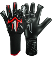 Guantes de portero Aries X PRO Rojo, con palma AXG® de látex alemán, corte Arrow Cut ergonómico, dorso AeroKnit con goma 3D y cierre de muñeca de doble anclaje. Guantes de portero de futbol, ideales para césped natural y sintético. Disponibles en UnoKeeper.