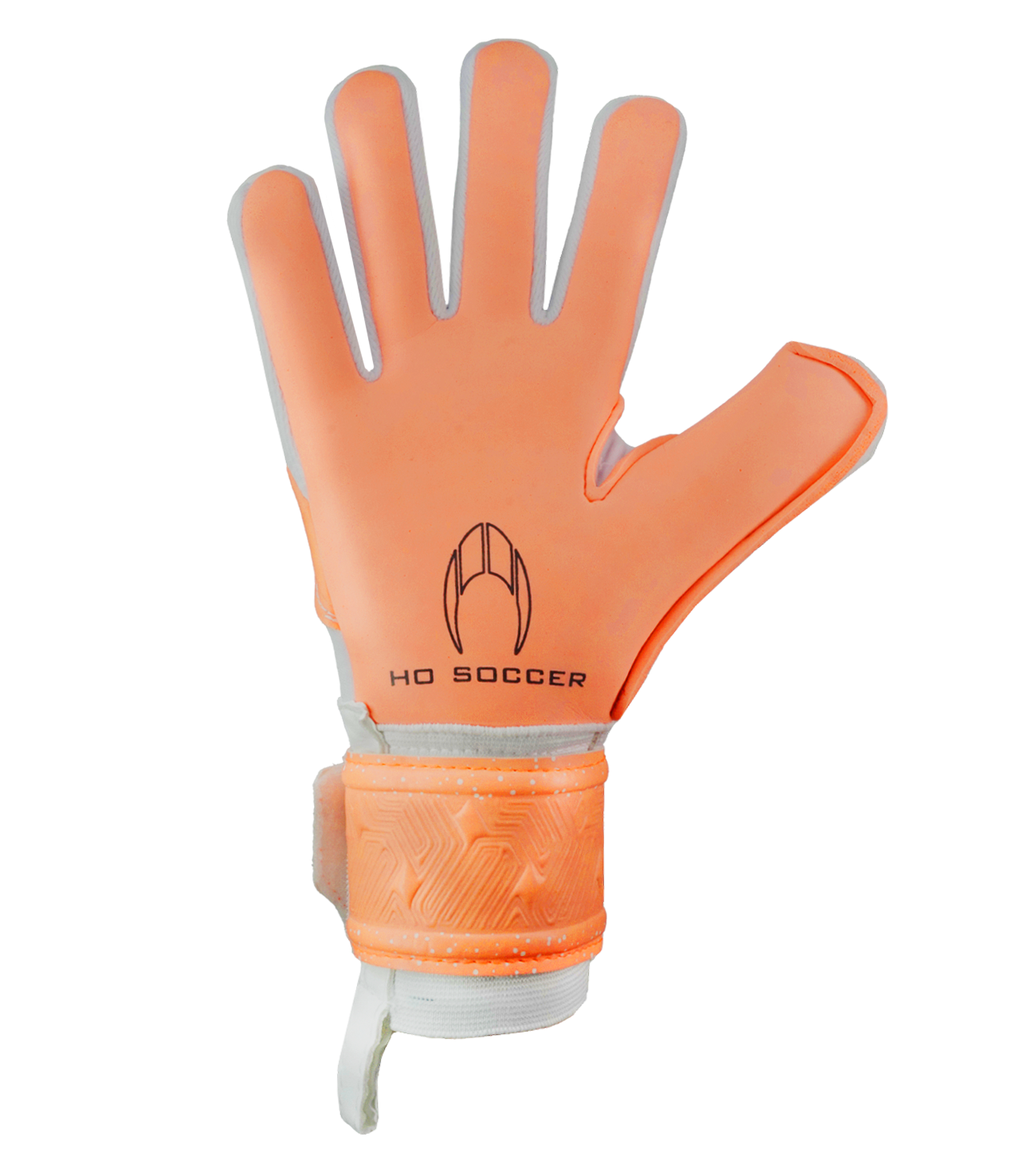 Guantes de portero de futbol HO Soccer Aerial II NG Speed Orange, corte negativo ceñido con palma ORANGE UCG para equilibrio entre agarre y amortiguación, dorso ultraligero CLOUD CELL y cierre elástico con velcro. Ligereza, comodidad y control total. Disponibles en UnoKeeper.