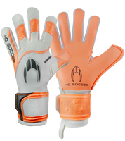 Guantes de portero de futbol HO Soccer Aerial II NG Speed Orange, corte negativo ceñido con palma ORANGE UCG para equilibrio entre agarre y amortiguación, dorso ultraligero CLOUD CELL y cierre elástico con velcro. Ligereza, comodidad y control total. Disponibles en UnoKeeper.