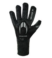 Guantes de portero de futbol HO Soccer Legend II NG Black Cell, con palma BLACK MAGNETIC de agarre profesional, corte negativo ergonómico y cuerpo BREATHAPRENE® ligero y transpirable. Cierre MULTI FIT personalizable para máxima precisión y comodidad. Disponibles en UnoKeeper.