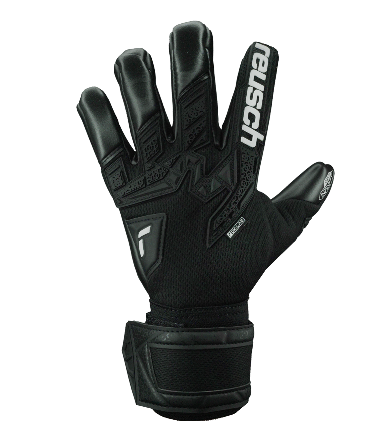 Guantes de portero Reusch Attrakt Freegel Infinity, con palma Infinity, corte Evolution Negative Cut ESS y dorso Freegel. Incluyen puño elástico con correa, tecnologías AirVentSystem y DuraGuard, además de refuerzos 3D Thumb Crotch y Thumb Wrap para mayor control y durabilidad. Ideales para porteros que buscan rendimiento profesional y ajuste ergonómico. Disponibles en UnoKeeper.