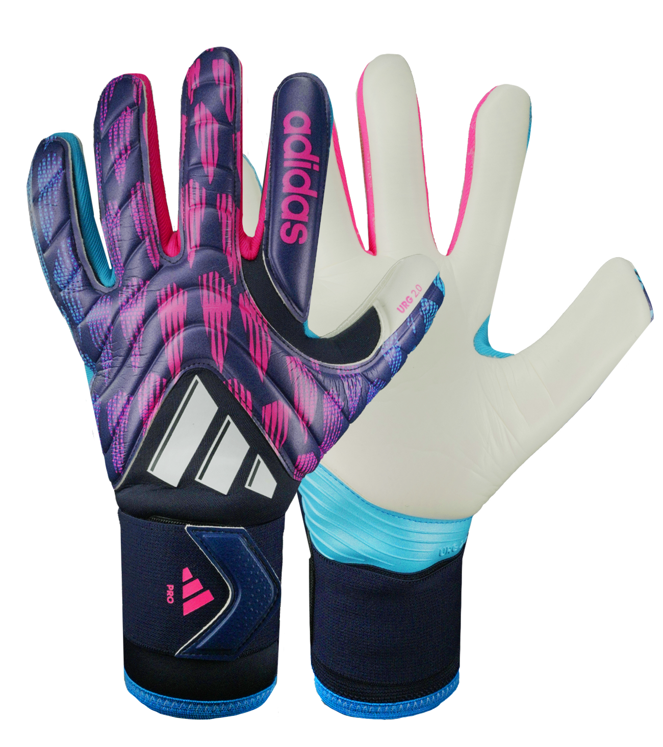 Guantes de portero de fútbol Adidas Copa GL Pro – corte clásico ceñido con palma URG 2.0 y zona Anti Abrasión para agarre sólido, dorso de látex Mesh Oberhand con Thumb Wrap para flexibilidad y protección, y cierre de correa Elastic Strap seguro y estable. Rendimiento, control y confort profesional. Disponibles en UnoKeeper.