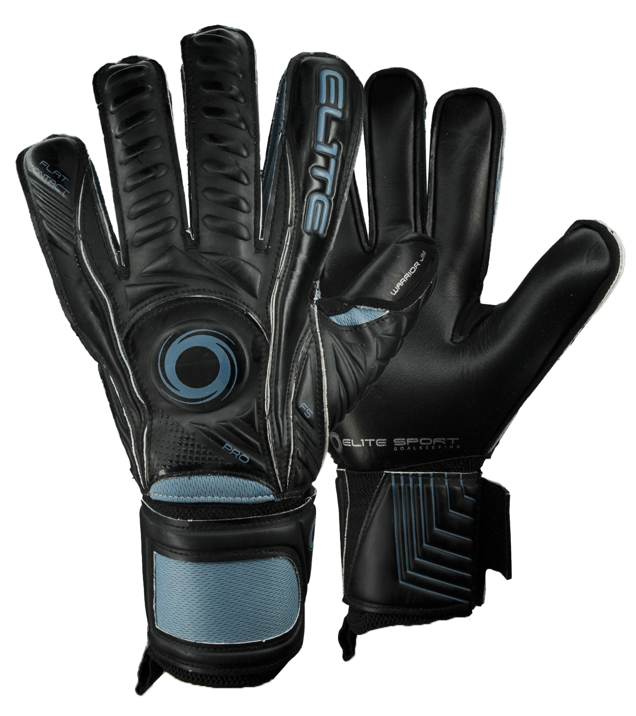 Guantes de portero de futbol Elite Sport JM Negro Azul unokeeper 0