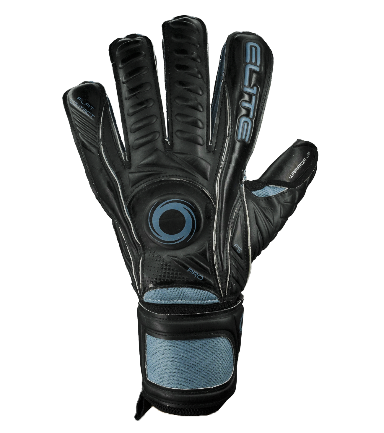 Guantes de portero de futbol Elite Sport JM Negro Azul unokeeper 3