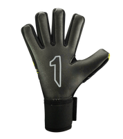 Guantes de portero de futbol Rinat Asimetrik Training Turf con palma Turf Tech resistente a desgaste, corte negativo ergonómico, dorso de látex sintético voluminoso sobre malla transpirable y cierre de muñequera elástica con velcro unokeeper.