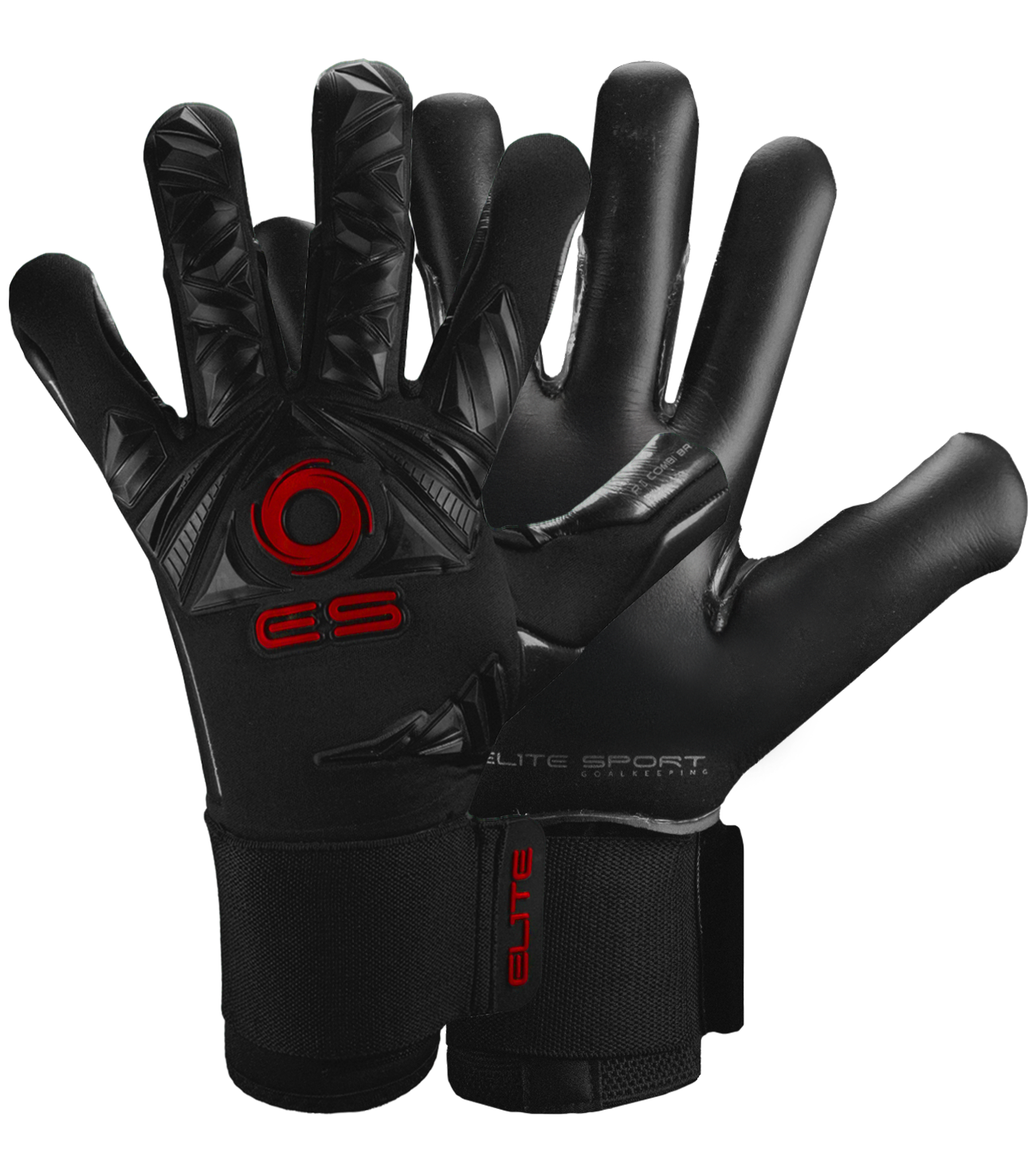 Guantes de portero de futbol Elite Revolution II Combi BR, con palma Ultra GTech Pro de látex alemán de 4 mm, corte Flash negativo envolvente, dorso con goma 3D protectora y cierre elástico ajustable. Usados por porteros profesionales como Thibaut Courtois y Nahuel Guzmán. Disponibles en UnoKeeper.