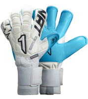 Guantes de portero de fútbol Santoloco, con palma X-W&G de agarre superior en climas húmedos, corte Hyper Cut para mayor superficie de contacto y dorso de látex natural con refuerzo en nudillos. Ajuste elástico seguro y máximo rendimiento. Disponibles en UnoKeeper.