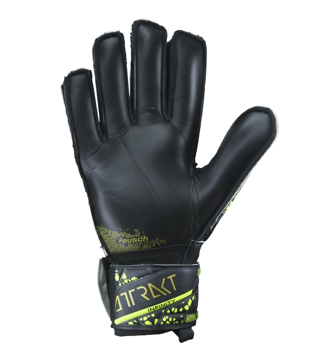 Guantes de portero de futbol Reusch Attrakt Infinity Finger Support Varillas negro unokeeper 3