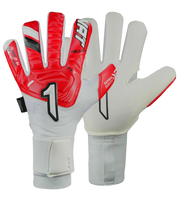 Guantes de portero de fútbol NKAM – corte negativo ceñido con palma Super Softy XP para agarre seguro y duradero, dorso semi armado que protege nudillos con ligereza y flexibilidad, y cierre de muñequera elástica con broche. Rendimiento, confort y control profesional. Disponibles en UnoKeeper.