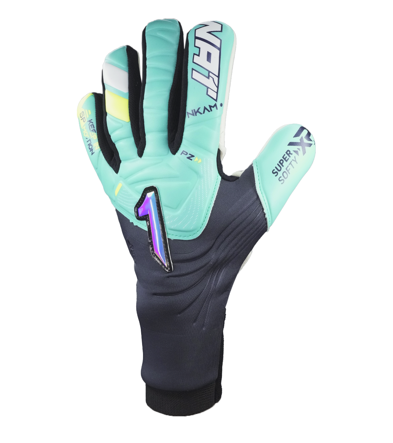 Guantes de portero de futbol Rinat Nkam Semi Verde Aqua 2
