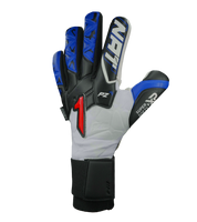 Guantes de portero de fútbol Rinat Xtreme Guard Dominius Prime – corte negativo ceñido con palma Super Softy XP para agarre seguro y duradero, dorso semi armado que protege nudillos sin perder flexibilidad y cierre de muñequera elástica con broche. Control, confort y protección profesional. Disponibles en UnoKeeper.