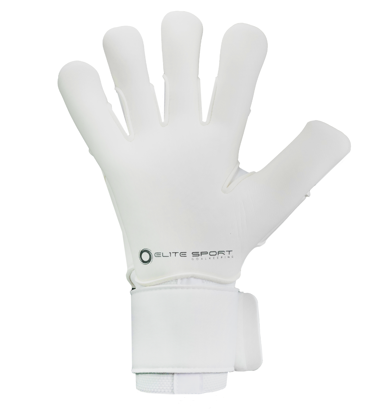 Guantes de portero de futbol Elite Sport Nobre Real Blanco Dorado con palma de látex Centum+ de 4 mm, corte SpeedCut anatómico, dorso de neopreno con espuma protectora, cintillo textil elástico ajustable y varillas removibles en cuatro dedos unokeeper.
