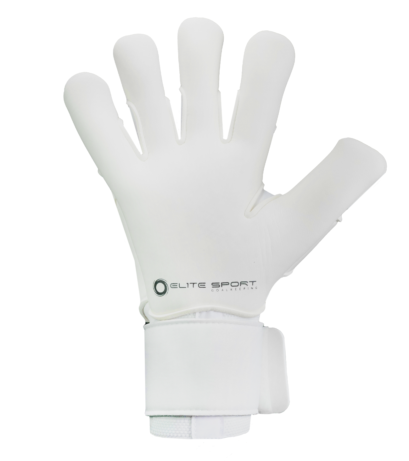 Guantes de portero de futbol Elite Sport Nobre Real Blanco Dorado con palma de látex Centum+ de 4 mm, corte SpeedCut anatómico, dorso de neopreno con espuma protectora, cintillo textil elástico ajustable y varillas removibles en cuatro dedos unokeeper.