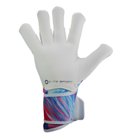 Guantes de portero Elite Quartz con palma de látex Centum+ de 4 mm, corte SpeedCut refinado, dorso de neopreno con goma protectora, cintillo envolvente de 5 cm y diseño profesional para todo tipo de cancha.
