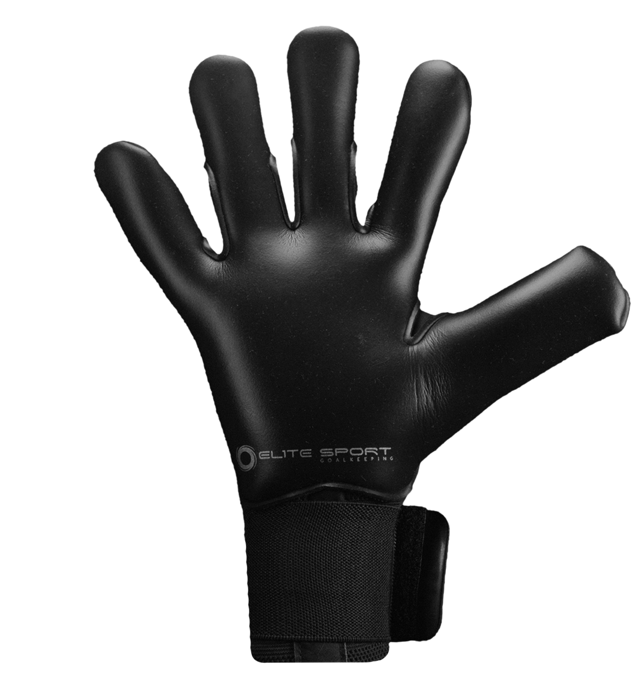 Guantes de portero de futbol Elite Sport Revolution X Black Negro con palma Ultra GTech Pro de 4 mm, corte Flash X ergonómico con doble envoltura, dorso con goma protectora y textil Hybrid CR, cierre elástico ajustable y rendimiento profesional en todo tipo de cancha unokeeper.
