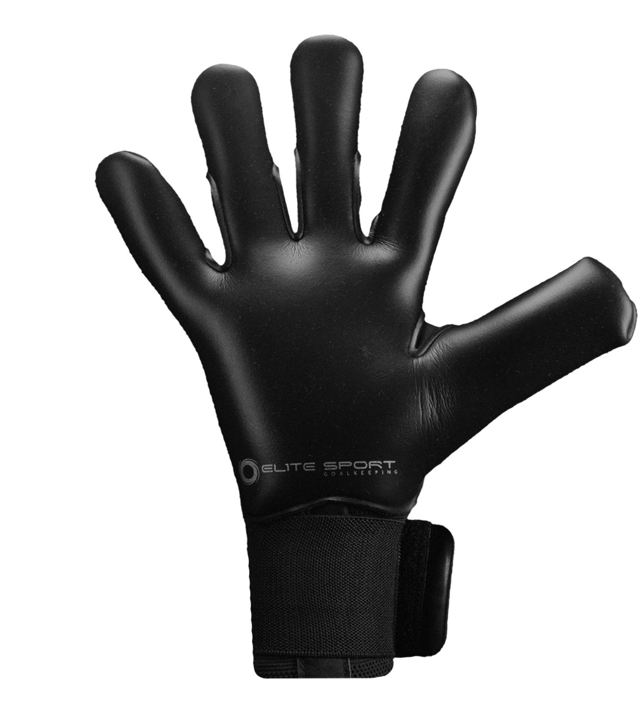 Guantes de portero de futbol Elite Sport Revolution X Black Negro con palma Ultra GTech Pro de 4 mm, corte Flash X ergonómico con doble envoltura, dorso con goma protectora y textil Hybrid CR, cierre elástico ajustable y rendimiento profesional en todo tipo de cancha unokeeper.