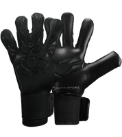 Guantes de portero de futbol Elite Sport Revolution X Black Negro con palma Ultra GTech Pro de 4 mm, corte Flash X ergonómico con doble envoltura, dorso con goma protectora y textil Hybrid CR, cierre elástico ajustable y rendimiento profesional en todo tipo de cancha unokeeper.