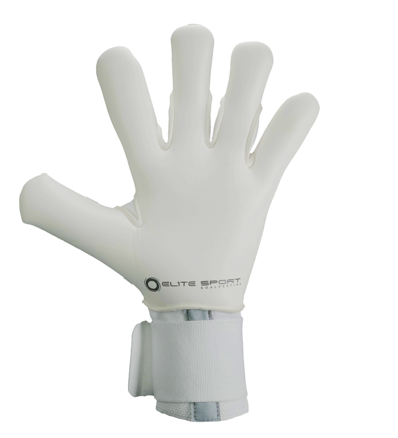 Guantes de portero de futbol Elite Revolution X GT gris azul con palma de látex Ultra GTech Pro de 4 mm, corte Flash X ajustado, dorso protector con goma y textil Hybrid CR transpirable, cierre elástico con lengüeta para ajuste firme unokeeper.