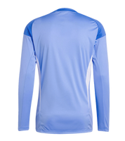 Jersey de portero de futbol Adidas Tiro 25 C GK en color Azul, con tecnología AEROREADY que mantiene el cuerpo seco, ajuste ergonómico para máxima movilidad y confección con materiales reciclados. Disponible en UnoKeeper.