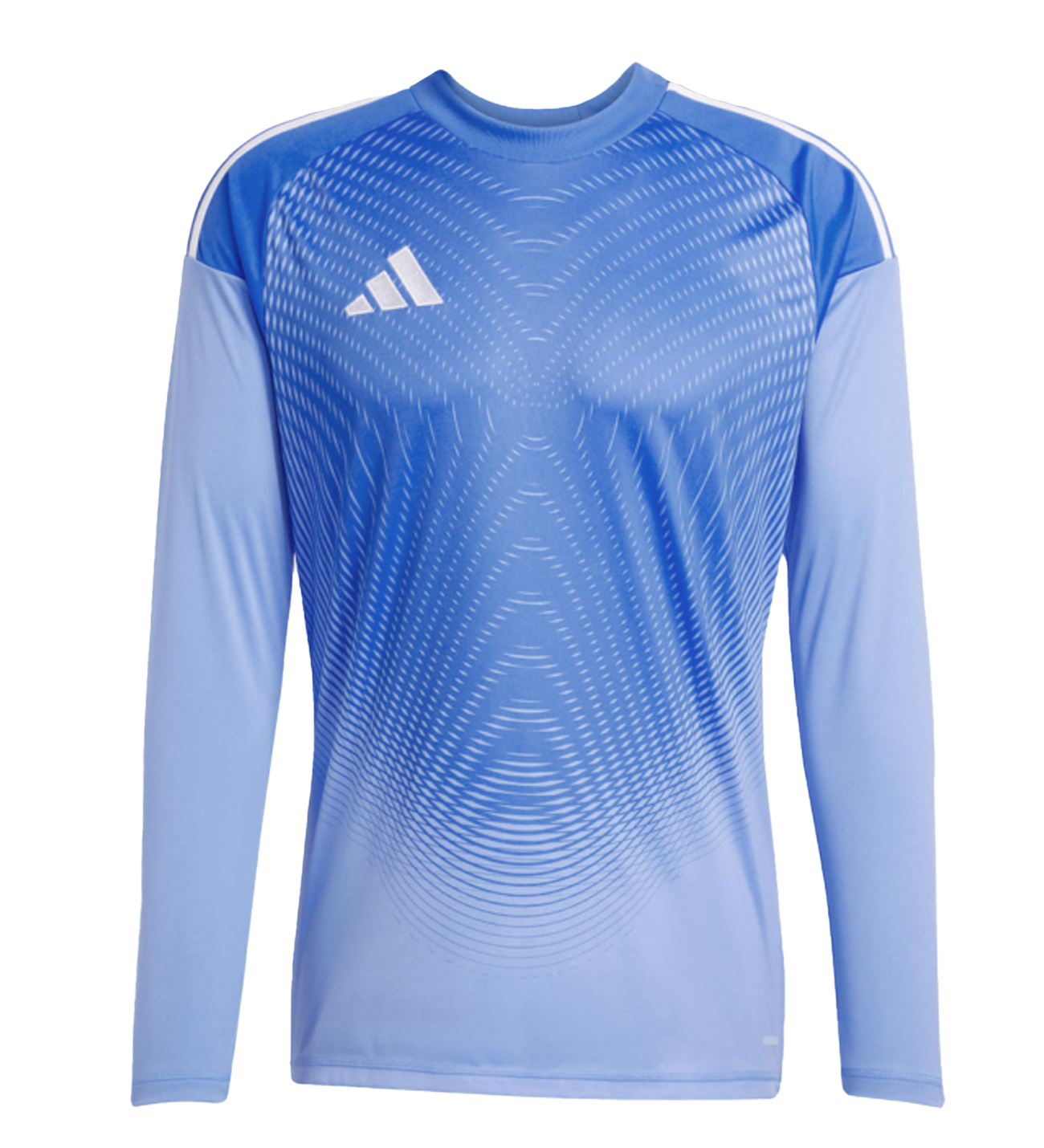 Jersey de portero de futbol Adidas Tiro 25 C GK en color Azul, con tecnología AEROREADY que mantiene el cuerpo seco, ajuste ergonómico para máxima movilidad y confección con materiales reciclados. Disponible en UnoKeeper.