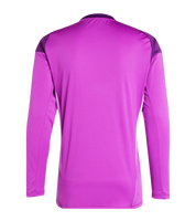 Jersey de portero de futbol Adidas Tiro 25 C GK en color púrpura, con tecnología AEROREADY que mantiene el cuerpo seco, ajuste ergonómico para máxima movilidad y confección con materiales reciclados. Disponible en UnoKeeper.