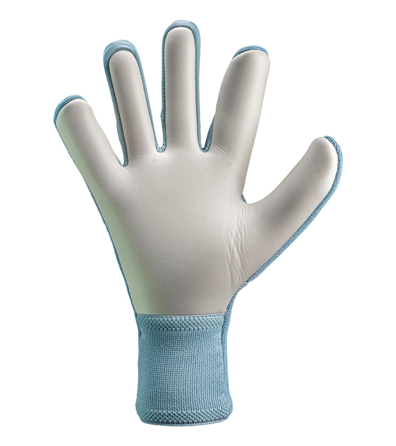 Guantes de portero de fútbol Nike GK Dynamic Fit Ocean Cube/Pink Blast/Aurora Green, con palma Contact Plus de 4 mm, corte híbrido negativo, dorso Dynamic Fit transpirable y detalles de látex envolvente para mayor control. Disponibles en UnoKeeper.