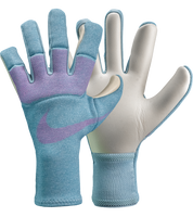 Guantes de portero de fútbol Nike GK Dynamic Fit Ocean Cube/Pink Blast/Aurora Green, con palma Contact Plus de 4 mm, corte híbrido negativo, dorso Dynamic Fit transpirable y detalles de látex envolvente para mayor control. Disponibles en UnoKeeper.