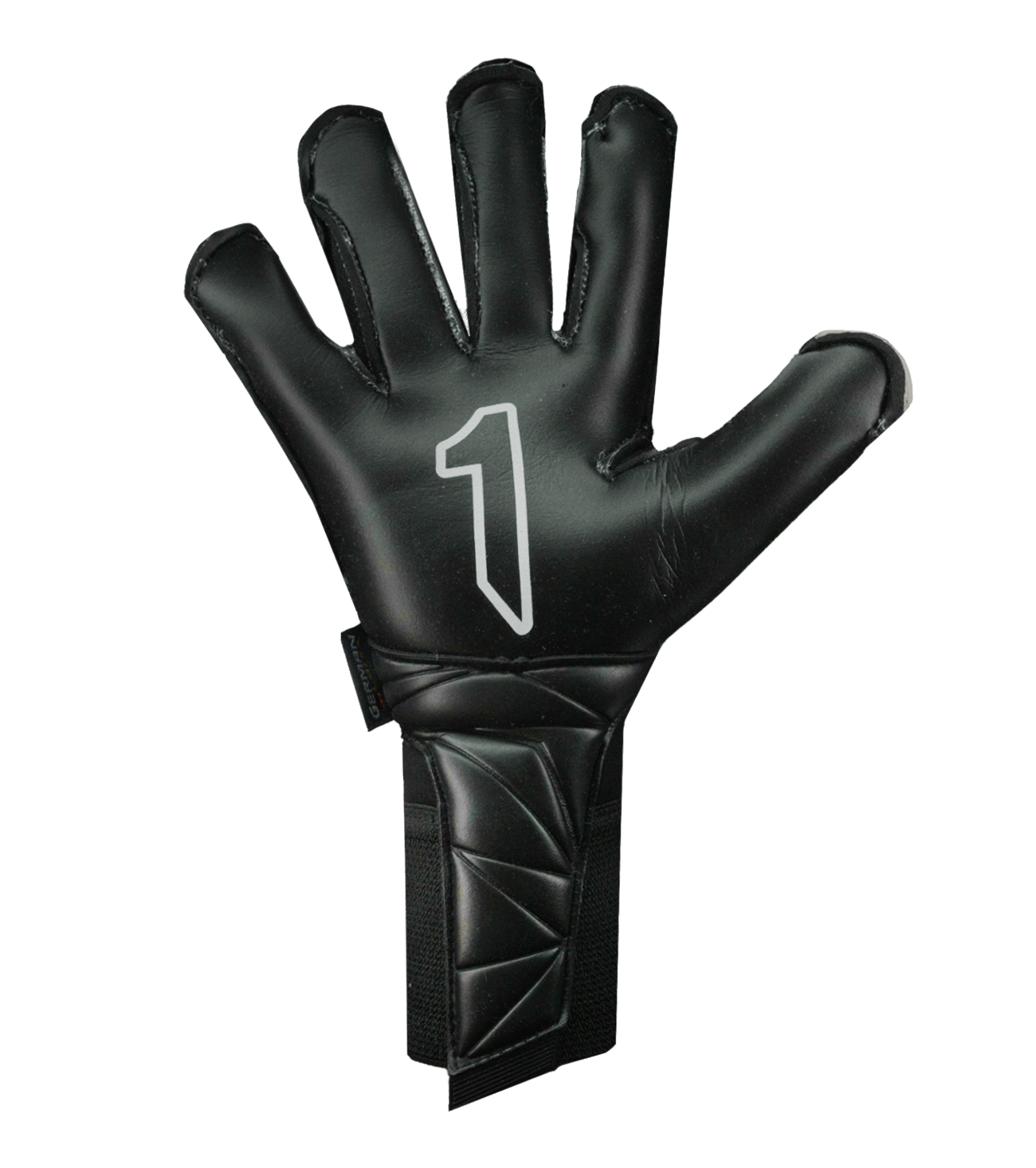 Guantes de portero de fútbol Rinat Xtreme Guard Dominius Pro – corte Ergo-Roll ergonómico con palma de látex alemán de alto rendimiento para agarre superior, dorso de neopreno con volumen en dedos y nudillos para protección y ligereza, y cierre de muñequera elástica con cintillo bronce removible. Control, confort y seguridad profesional. Disponibles en UnoKeeper.