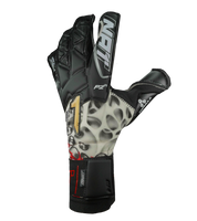 Guantes de portero de fútbol Rinat Xtreme Guard Dominius Pro – corte Ergo-Roll ergonómico con palma de látex alemán de alto rendimiento para agarre superior, dorso de neopreno con volumen en dedos y nudillos para protección y ligereza, y cierre de muñequera elástica con cintillo bronce removible. Control, confort y seguridad profesional. Disponibles en UnoKeeper.