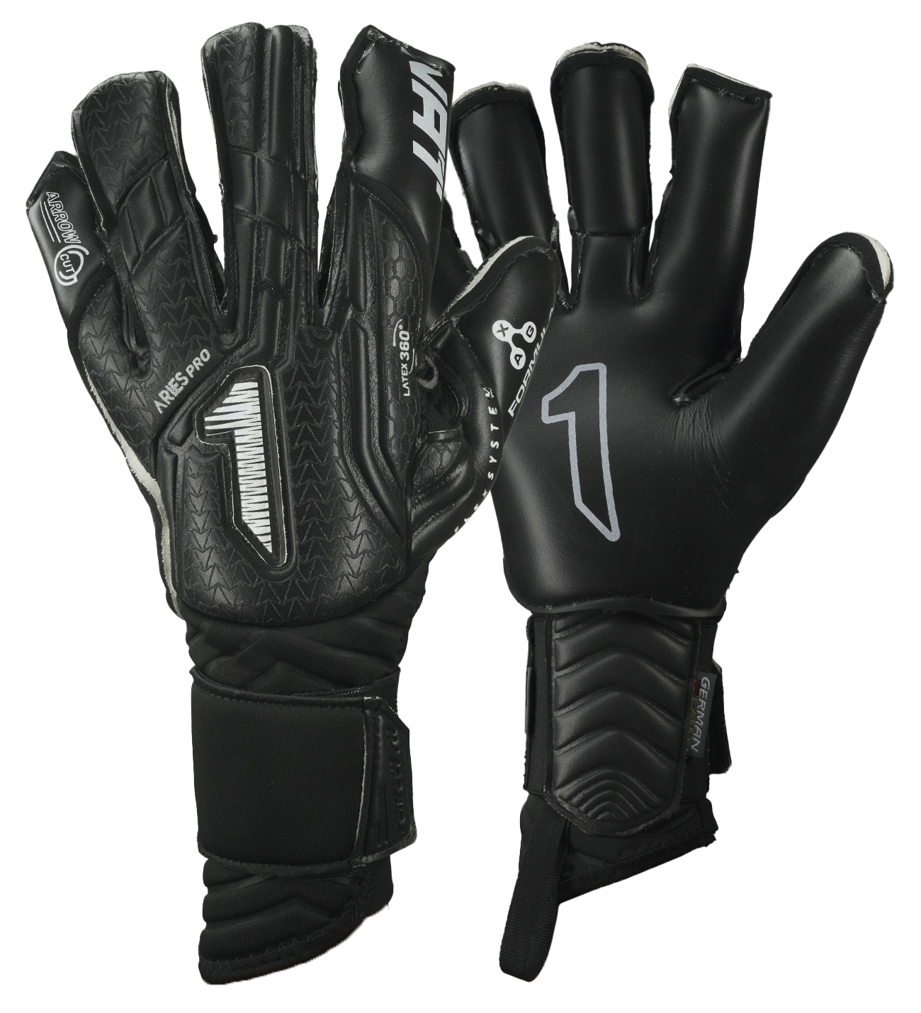 Guantes de portero de futbol Aries Nemesis Pro negro rinat unokeeper 0
