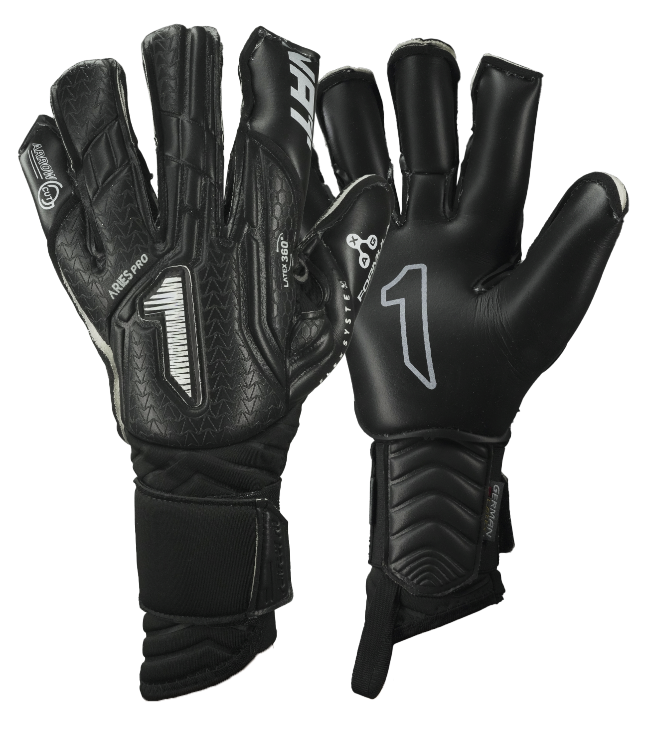 Guantes de portero de futbol Aries Nemesis Pro negro rinat unokeeper 0