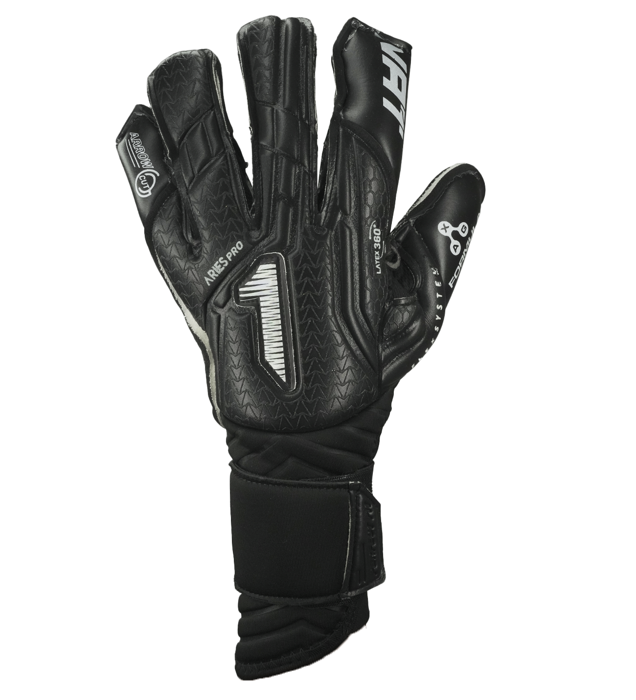 Guantes de portero de futbol Aries Nemesis Pro negro rinat unokeeper 1