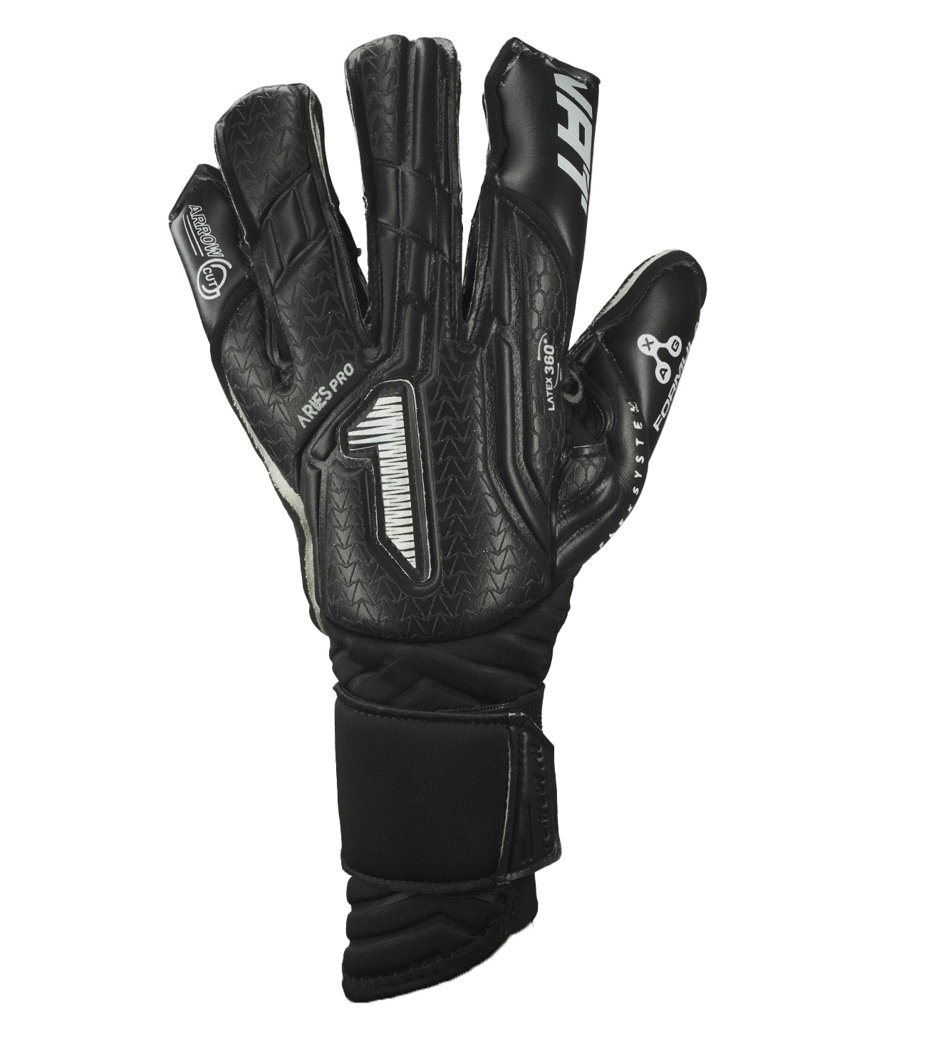 Guantes de portero de futbol Aries Nemesis Pro negro rinat unokeeper 1