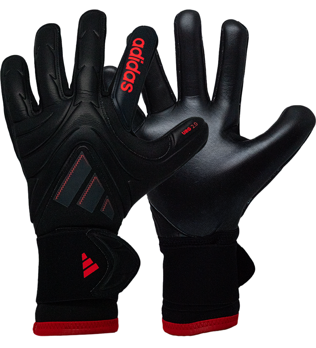 Lucid Red. Palma URG 2.0 con control y durabilidad superior. Disponibles en UnoKeeper, especialistas en guantes de portero de fútbol.