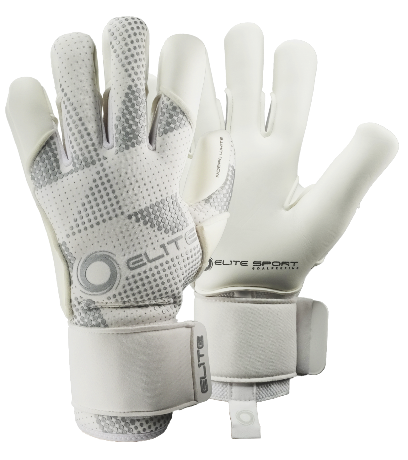 Guantes de portero de futbol Elite Nobre Blanco White 0