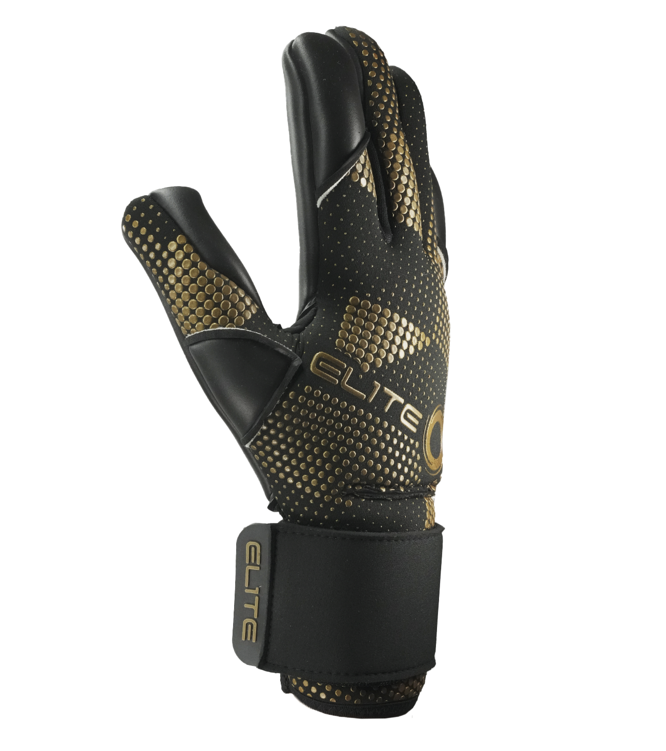 Guantes de portero de futbol Elite Nobre Black Negro Gold 2