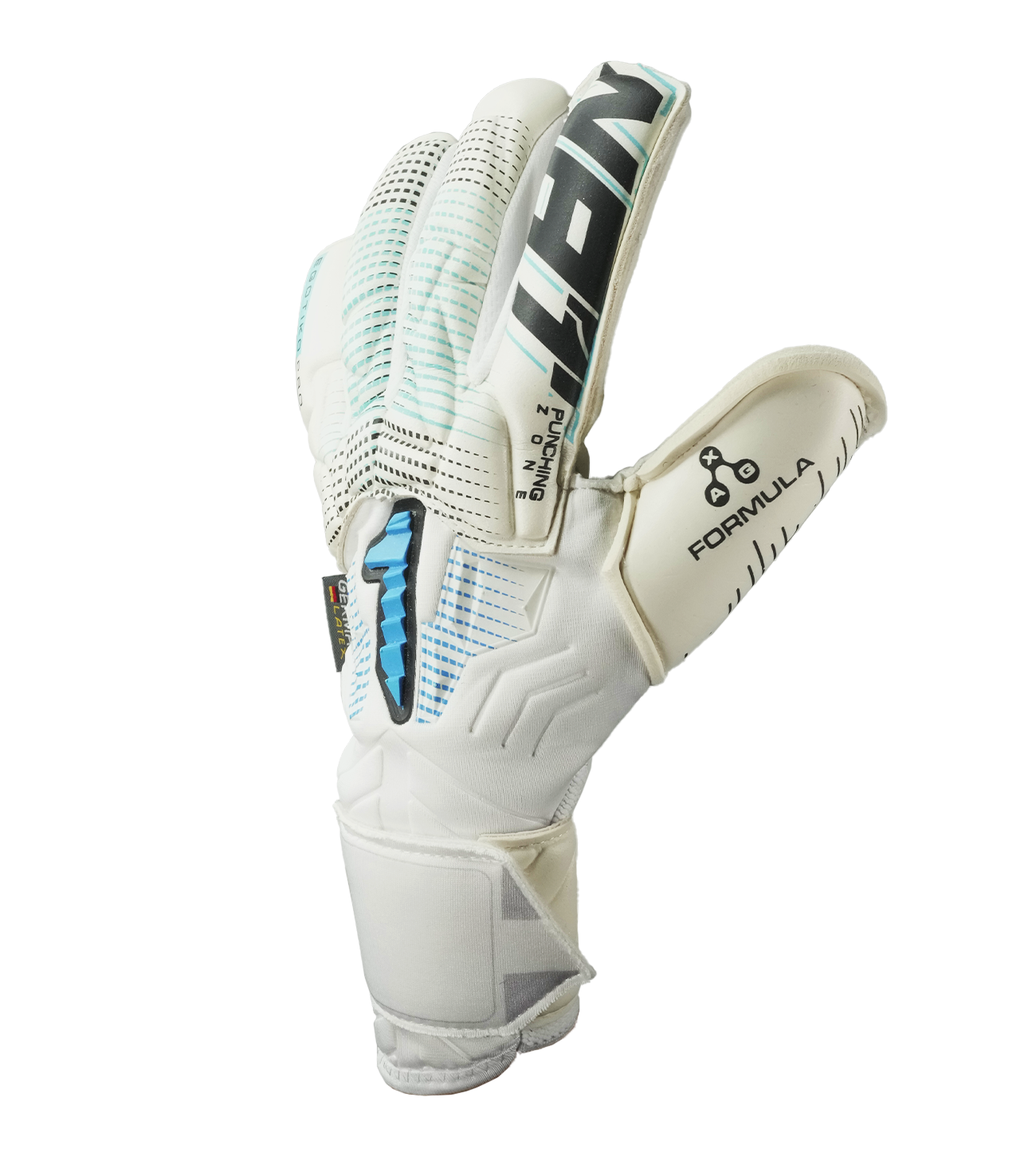 Guantes de portero de futbol Rinat Egotiko Stellar Pro Blanco Azul 3