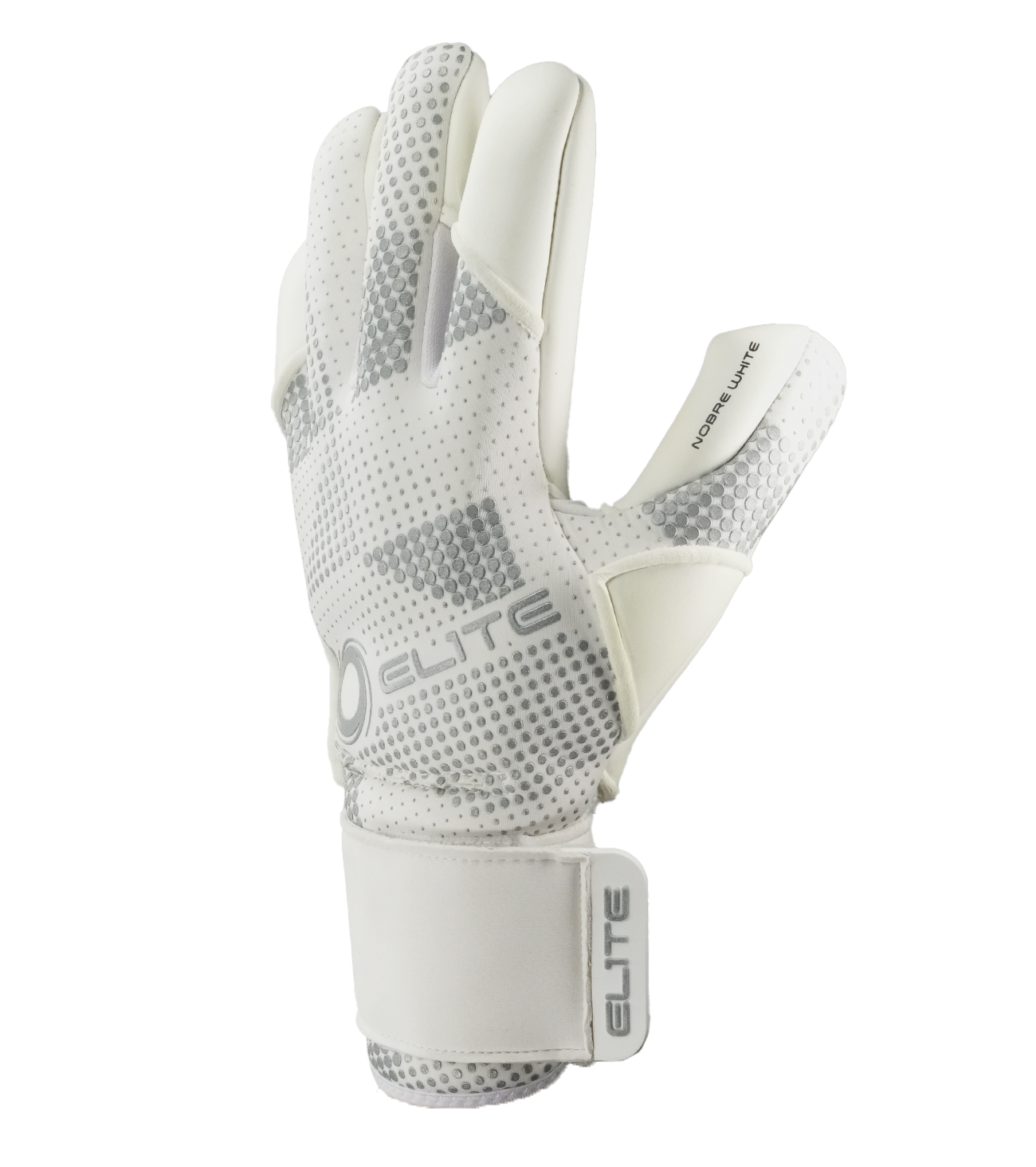 Guantes de portero de futbol Elite Nobre Blanco White 4