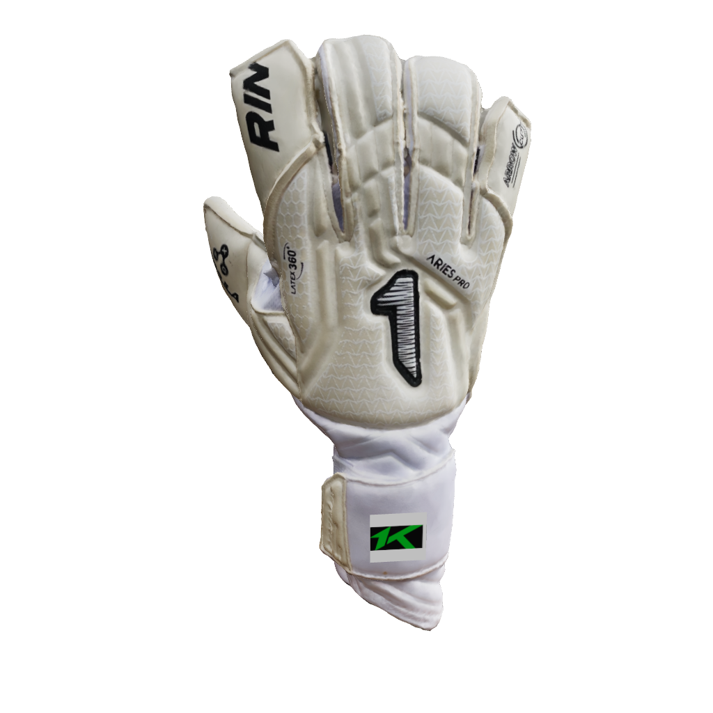 Guantes de portero de futbol Aries Nemesis Pro Blanco rinat unokeeper 2