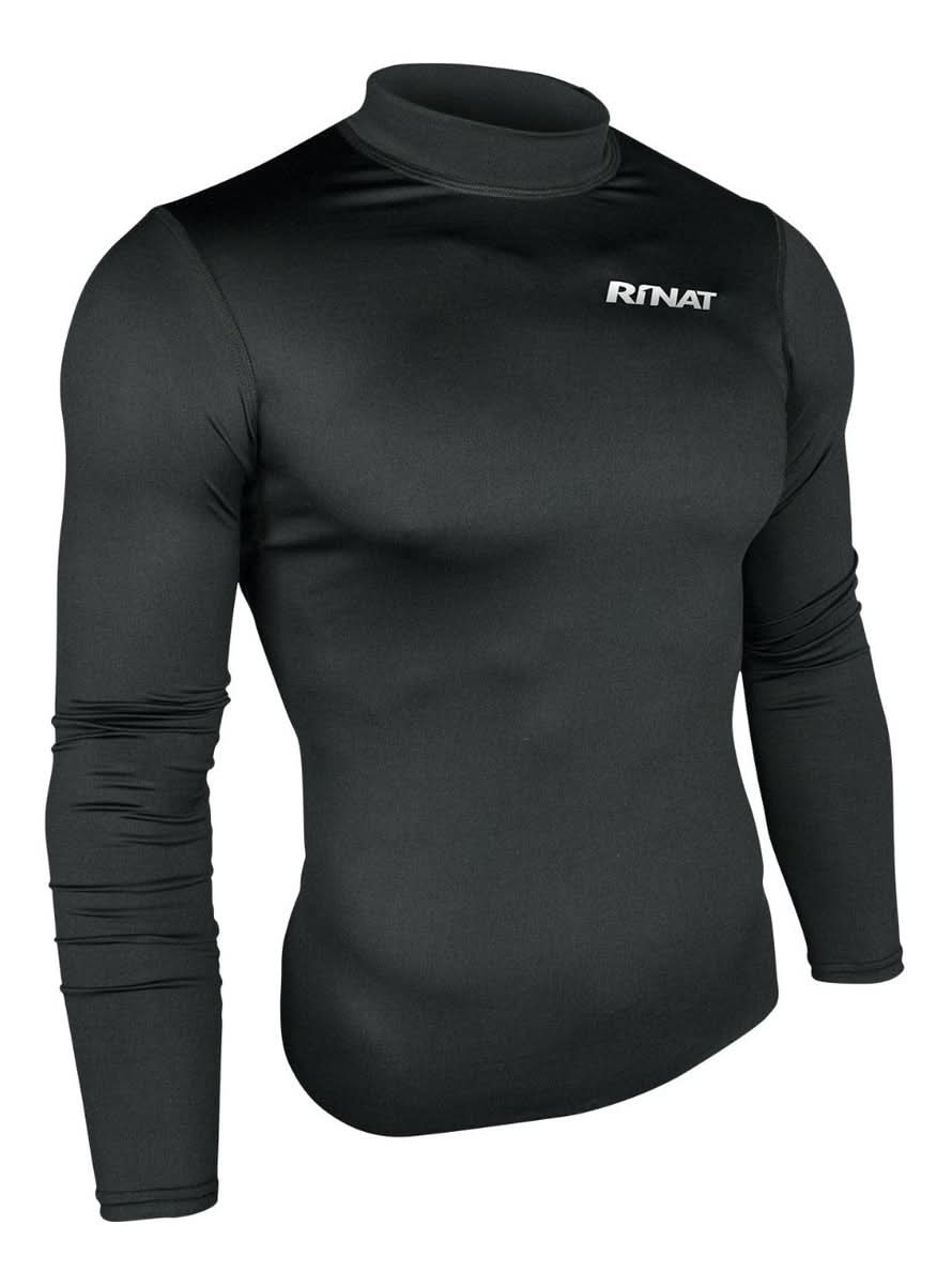 Under Jersey Licra Rinat Manga Larga Negro - UnoKeeper