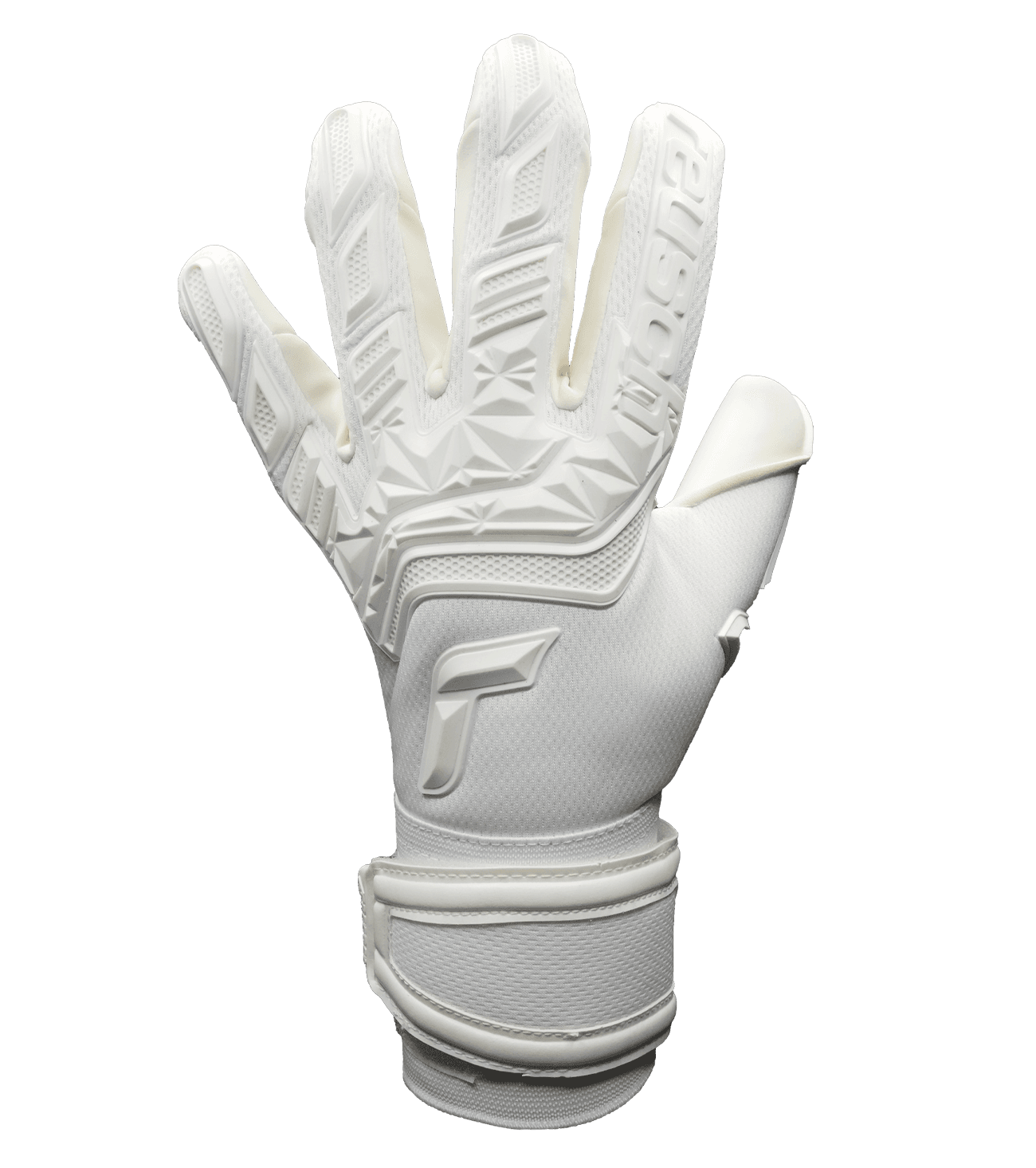 Guantes de portero de futbol Reusch Attrakt Freegel Total White Gold blanco 1