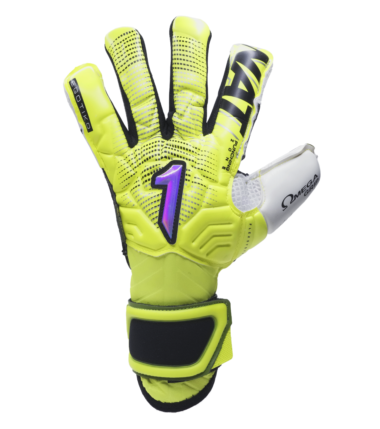Guantes de portero de futbol Rinat Egotiko Stellar Alpha Amarillo 1