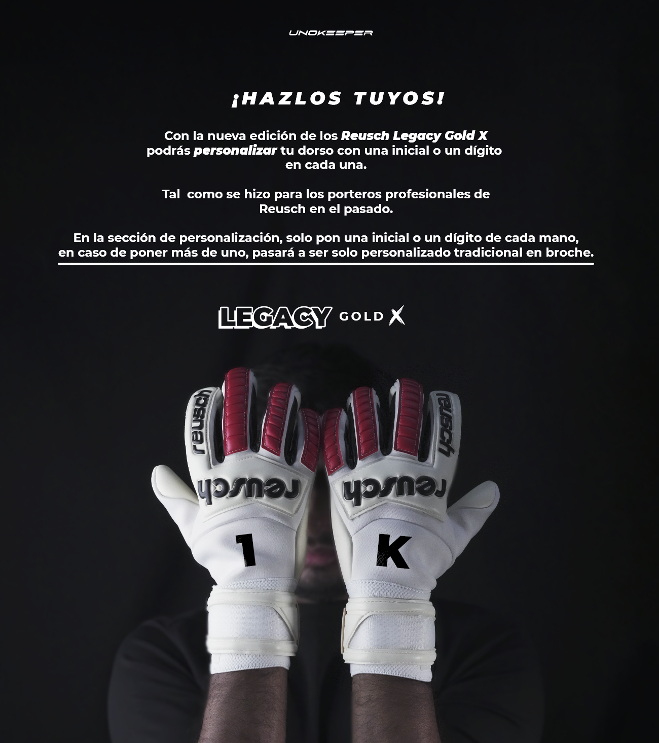 Reusch Legacy Gold X White - Red - UnoKeeper